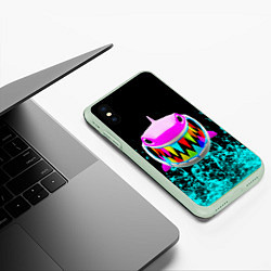 Чехол iPhone XS Max матовый 6IX9INE, цвет: 3D-салатовый — фото 2