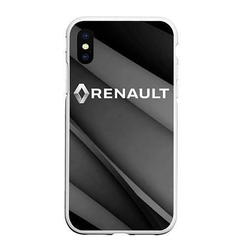 Чехол iPhone XS Max матовый RENAULT / 3D-Белый – фото 1
