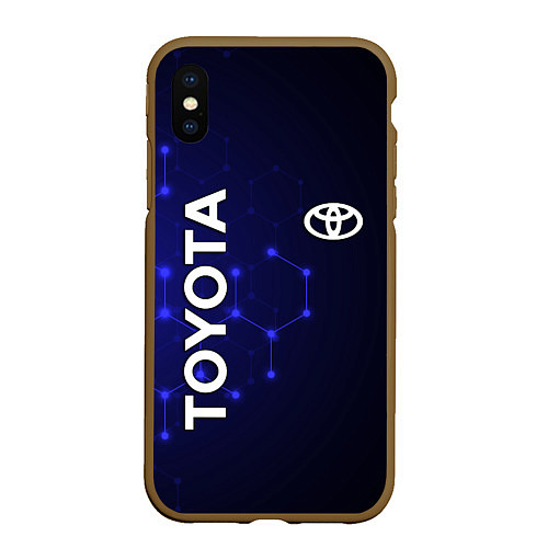 Чехол iPhone XS Max матовый TOYOTA / 3D-Коричневый – фото 1