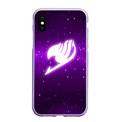 Чехол iPhone XS Max матовый Fairy Tail, цвет: 3D-светло-сиреневый
