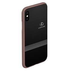 Чехол iPhone XS Max матовый LEXUS, цвет: 3D-коричневый — фото 2