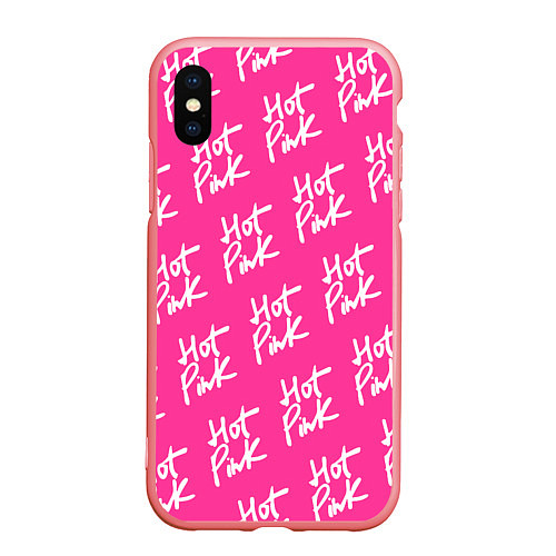 Чехол iPhone XS Max матовый HOT PINK / 3D-Баблгам – фото 1