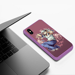 Чехол iPhone XS Max матовый JoJo, цвет: 3D-фиолетовый — фото 2