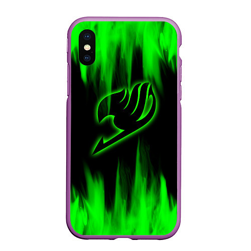 Чехол iPhone XS Max матовый Fairy Tail / 3D-Фиолетовый – фото 1