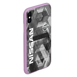 Чехол iPhone XS Max матовый NISSAN, цвет: 3D-сиреневый — фото 2