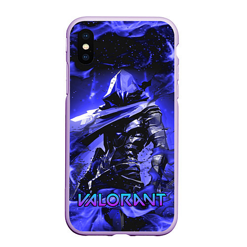 Чехол iPhone XS Max матовый VALORANT OMEN / 3D-Сиреневый – фото 1