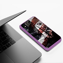 Чехол iPhone XS Max матовый США, цвет: 3D-фиолетовый — фото 2