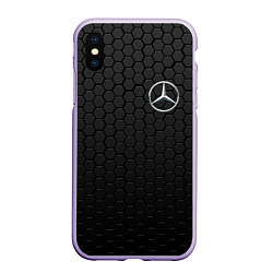 Чехол iPhone XS Max матовый MERCEDES-BENZ AMG, цвет: 3D-светло-сиреневый