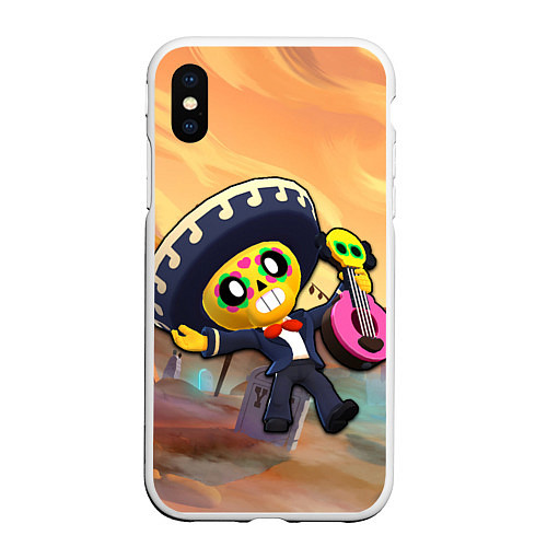 Чехол iPhone XS Max матовый Brawl Stars Poco / 3D-Белый – фото 1