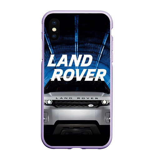 Чехол iPhone XS Max матовый LAND ROVER / 3D-Светло-сиреневый – фото 1