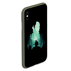 Чехол iPhone XS Max матовый THE LAST OF US, цвет: 3D-темно-зеленый — фото 2