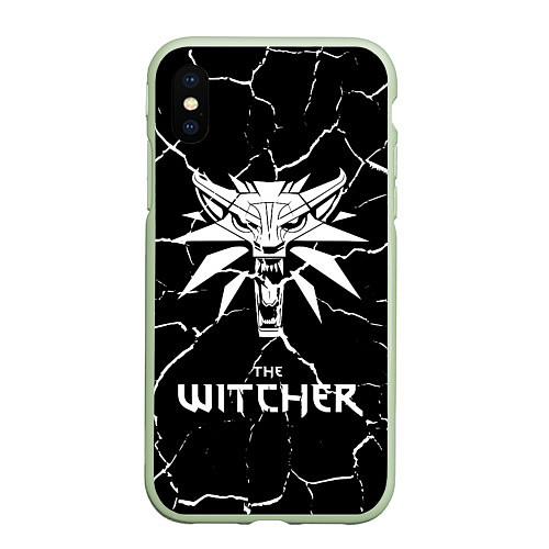 Чехол iPhone XS Max матовый The Witcher / 3D-Салатовый – фото 1