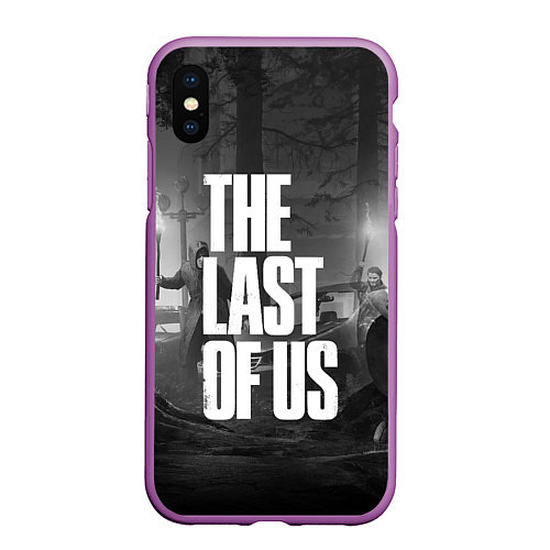 Чехол iPhone XS Max матовый THE LAST OF US 2 / 3D-Фиолетовый – фото 1