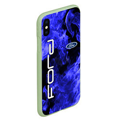 Чехол iPhone XS Max матовый FORD, цвет: 3D-салатовый — фото 2