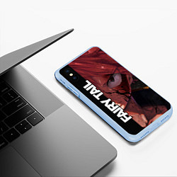 Чехол iPhone XS Max матовый FAIRY TAIL ХВОСТ ФЕИ, цвет: 3D-голубой — фото 2