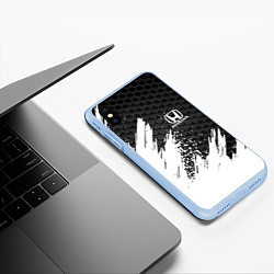 Чехол iPhone XS Max матовый HONDA, цвет: 3D-голубой — фото 2