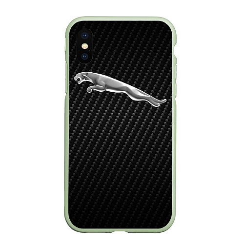 Чехол iPhone XS Max матовый Jaguar Z / 3D-Салатовый – фото 1