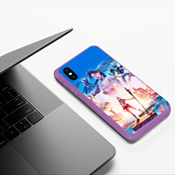 Чехол iPhone XS Max матовый THE LAST OF US, цвет: 3D-фиолетовый — фото 2
