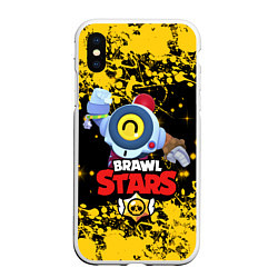 Чехол iPhone XS Max матовый BRAWL STARS NANI, цвет: 3D-белый