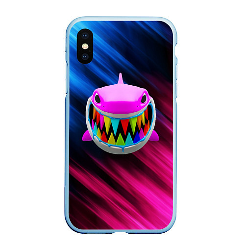 Чехол iPhone XS Max матовый 6IX9INE 69 / 3D-Голубой – фото 1