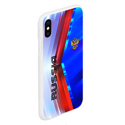 Чехол iPhone XS Max матовый RUSSIA SPORT, цвет: 3D-белый — фото 2