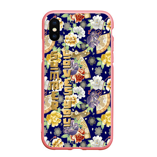 Чехол iPhone XS Max матовый Пионы Японии Summer Loves You / 3D-Баблгам – фото 1