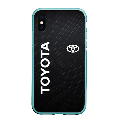 Чехол iPhone XS Max матовый TOYOTA / 3D-Мятный – фото 1