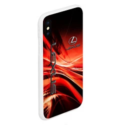 Чехол iPhone XS Max матовый LEXUS, цвет: 3D-белый — фото 2