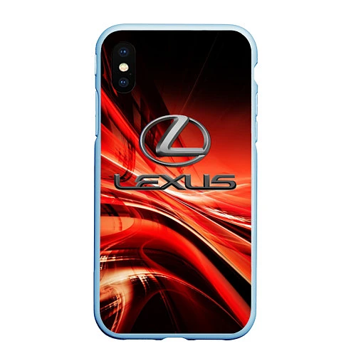 Чехол iPhone XS Max матовый LEXUS / 3D-Голубой – фото 1