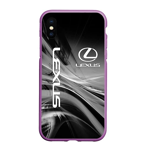 Чехол iPhone XS Max матовый LEXUS / 3D-Фиолетовый – фото 1