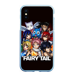 Чехол iPhone XS Max матовый FAIRY TAIL ХВОСТ ФЕИ, цвет: 3D-голубой