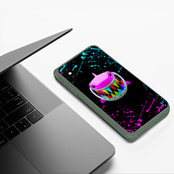 Чехол iPhone XS Max матовый 6IX9INE 69, цвет: 3D-темно-зеленый — фото 2