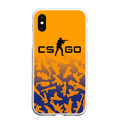 Чехол iPhone XS Max матовый CS GO КС ГО, цвет: 3D-белый