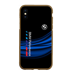 Чехол iPhone XS Max матовый BMW, цвет: 3D-коричневый