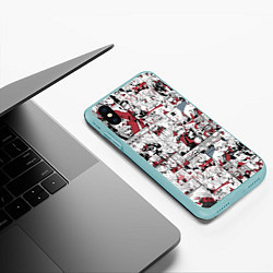 Чехол iPhone XS Max матовый HELLTAKER, цвет: 3D-мятный — фото 2