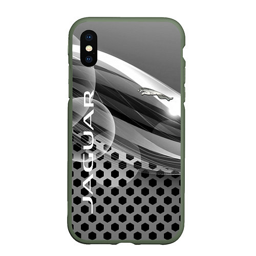 Чехол iPhone XS Max матовый JAGUAR / 3D-Темно-зеленый – фото 1