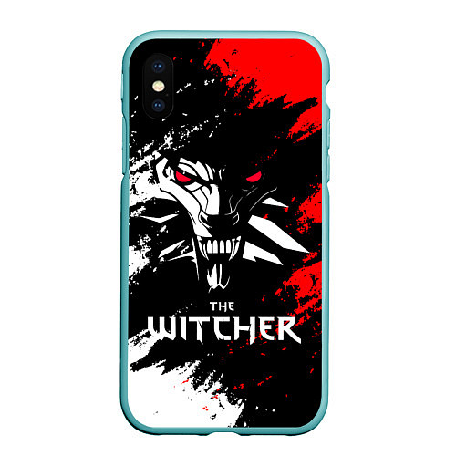 Чехол iPhone XS Max матовый The Witcher / 3D-Мятный – фото 1