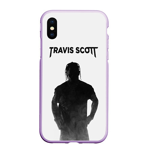 Чехол iPhone XS Max матовый TRAVIS SCOTT / 3D-Сиреневый – фото 1