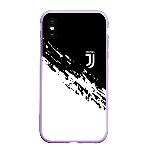 Чехол iPhone XS Max матовый JUVENTUS / 3D-Сиреневый – фото 1