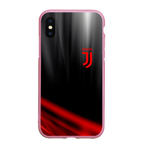 Чехол iPhone XS Max матовый JUVENTUS / 3D-Розовый – фото 1