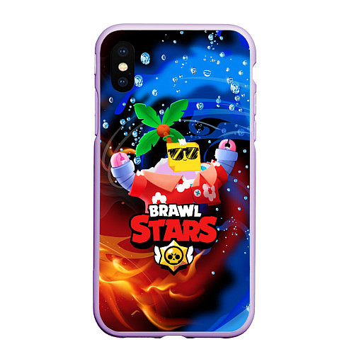 Чехол iPhone XS Max матовый BRAWL STARS SPROUT СПРАУТ / 3D-Сиреневый – фото 1