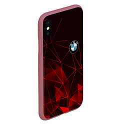 Чехол iPhone XS Max матовый BMW, цвет: 3D-малиновый — фото 2