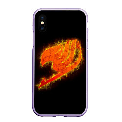 Чехол iPhone XS Max матовый FAIRY TAIL ХВОСТ ФЕИ, цвет: 3D-светло-сиреневый