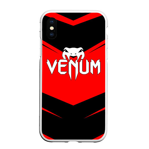 Чехол iPhone XS Max матовый VENUM ВЕНУМ / 3D-Белый – фото 1