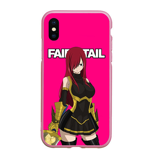 Чехол iPhone XS Max матовый FAIRY TAIL ХВОСТ ФЕИ / 3D-Розовый – фото 1