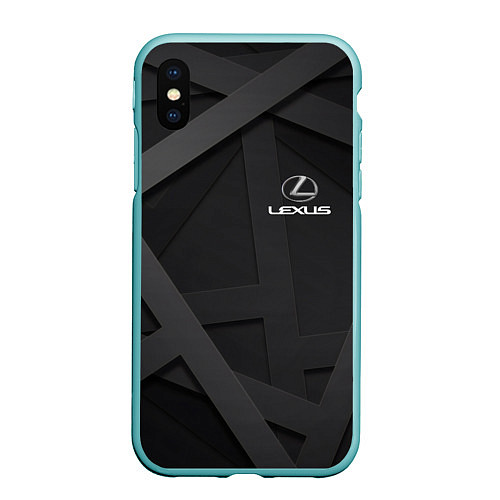 Чехол iPhone XS Max матовый LEXUS / 3D-Мятный – фото 1