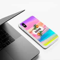 Чехол iPhone XS Max матовый Елена, цвет: 3D-белый — фото 2