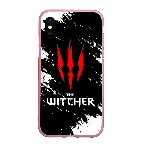 Чехол iPhone XS Max матовый The Witcher / 3D-Розовый – фото 1