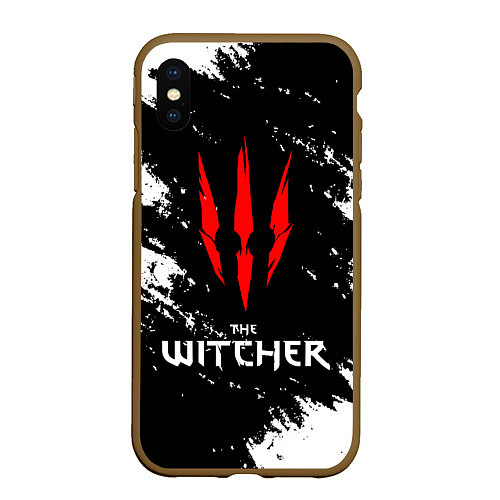 Чехол iPhone XS Max матовый The Witcher / 3D-Коричневый – фото 1