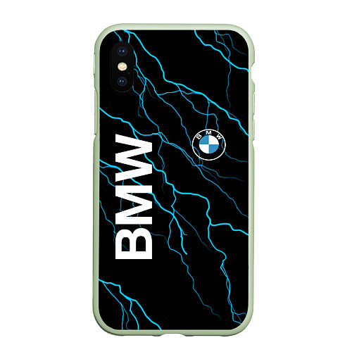 Чехол iPhone XS Max матовый BMW / 3D-Салатовый – фото 1